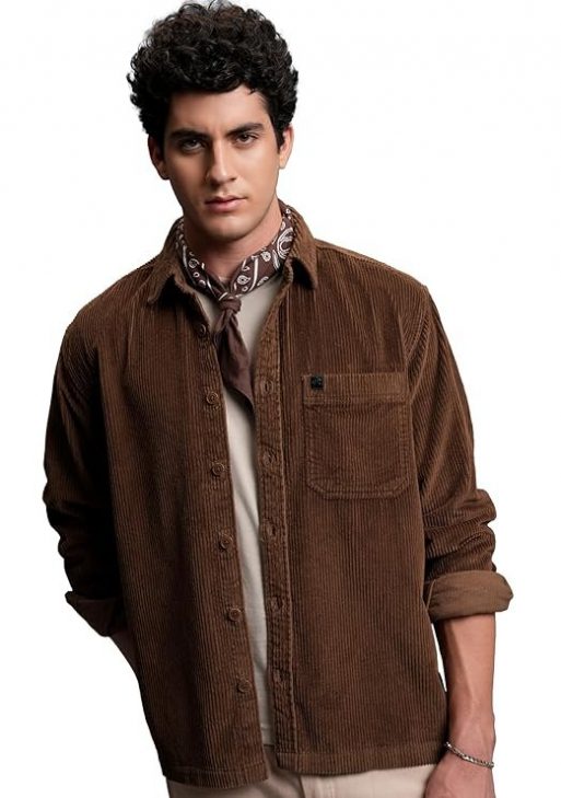 Locomotive Men's Solid Relaxed Fit Shirt