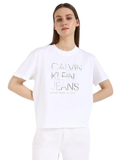 Calvin Klein Women White T Shirt