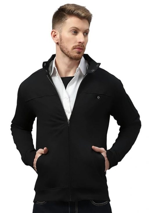Dream of Glory Inc. Men's Standard Length Cotton Blend Solid Regular Jacket