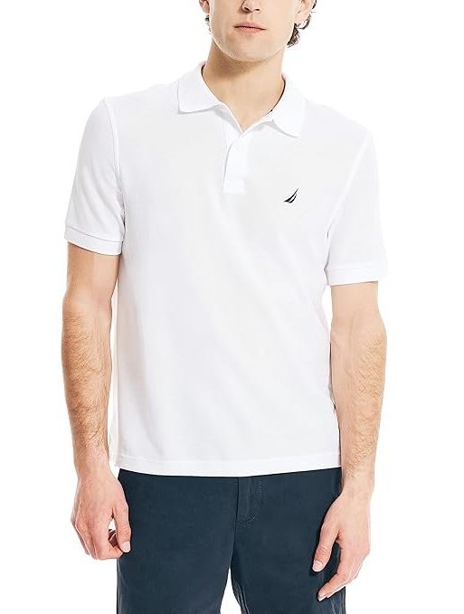 Nautica Men's Classic Fit Short Sleeve Solid Soft Cotton Polo Shirt