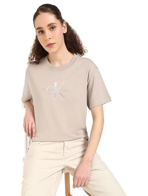 Calvin Klein Jeans Women's Solid Relaxed Fit T-Shirt