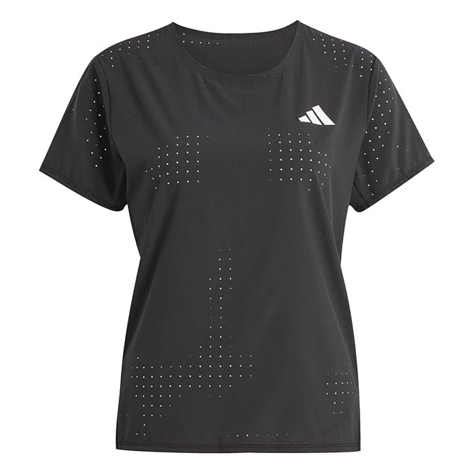 adidas Women's Polyester Geometric Slim Fit T-Shirt